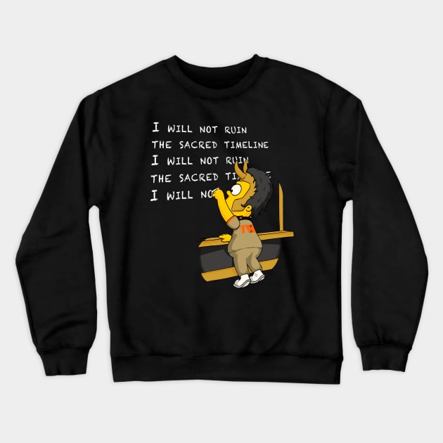 I Will Not Ruin The Sacred Timeline Crewneck Sweatshirt by zawitees